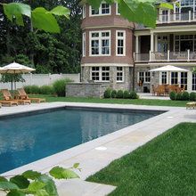 Traditional house rectangle pool