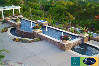 Tuscan rectangular aboveground pool photo in Austin