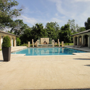 Classical courtyard pool