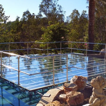 Clear Acrylic Pool Cover over Swimming Pool for Wedding Dance Floor