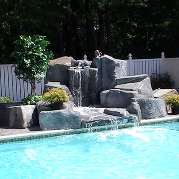 ClifRock Outdoor Pool Waterfall in Connecticut