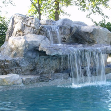 ClifRock Outdoor Pool Waterfall in Connecticut