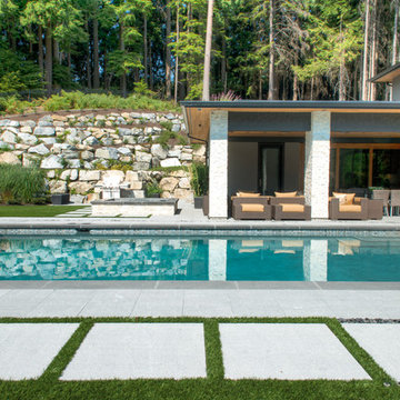 Coastal Gray Granite - Pool and Patio - West Vancouver