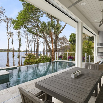 Coastal Inspired Custom Home Overlooking Lake Butler in Windermere Florida