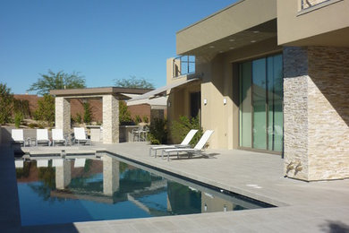 Inspiration for a modern pool remodel in Las Vegas