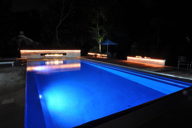 Идея дизайна: бассейн в стиле модернизм