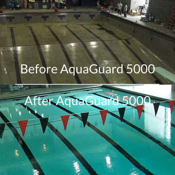 Commercial Pool, before and after AquaGuard 5000