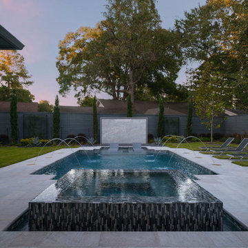 Contemporary Pool and Spa