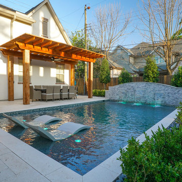Contemporary pool beautifully transforms limited space