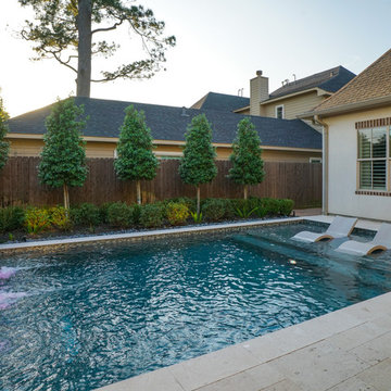 Contemporary pool beautifully transforms limited space