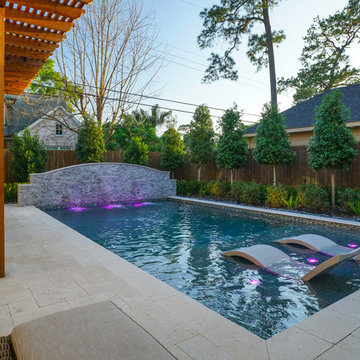 Contemporary pool beautifully transforms limited space