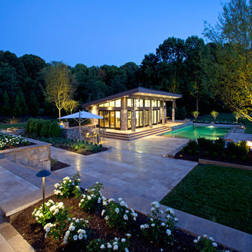 Contemporary Suburban Pool house