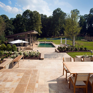 Contemporary Suburban Pool house