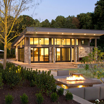 Contemporary Suburban Pool house