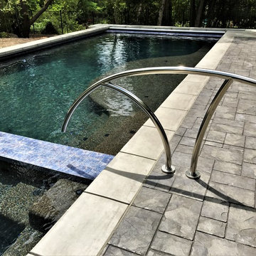 Contemporary Swimming Pool with Auto Cover