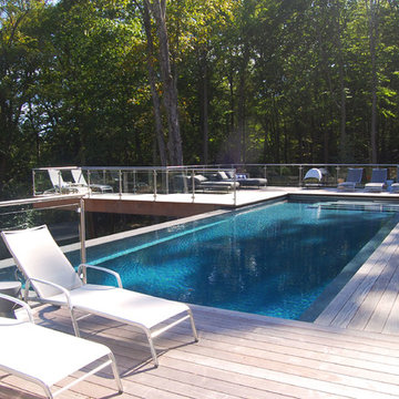 contemporary two sided vanishing edge pool + catch pools