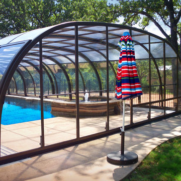 Copper Canyon, Texas Retractable Pool Enclosure - Laguna Design