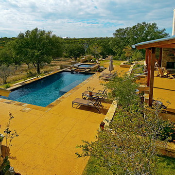 Cordillera Ranch/Boerne Rustic Modern Pool/Spa/Outdoor Living