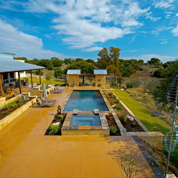 Cordillera Ranch/Boerne Rustic Modern Pool/Spa/Outdoor Living