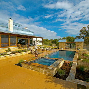 Cordillera Ranch/Boerne Rustic Modern Pool/Spa/Outdoor Living
