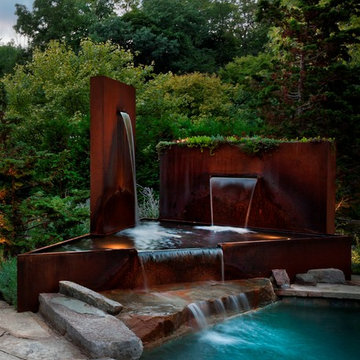 Corten Steel Pool Fountain