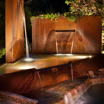 Corten Steel Pool Fountain