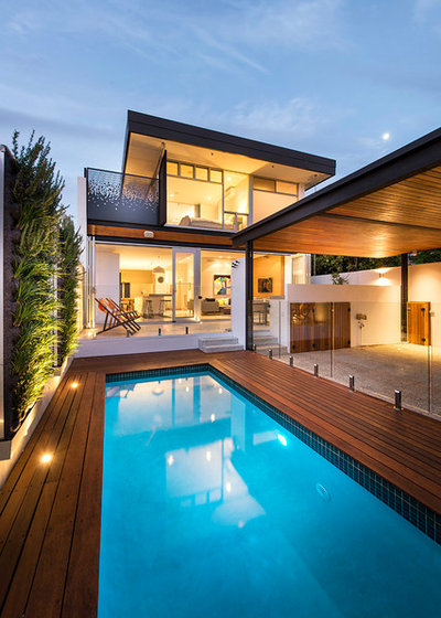 Contemporary Pool by D-Max Photography
