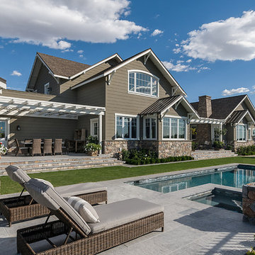 Craftsman Exterior Backyard