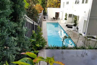 Example of a beach style pool design in Vancouver