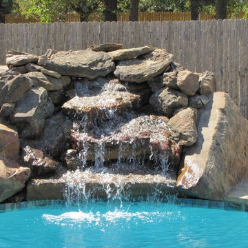 Custom Free Form Pool with Waterfall & Slide