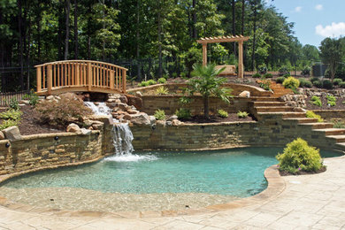 Inspiration for a timeless pool remodel in Atlanta