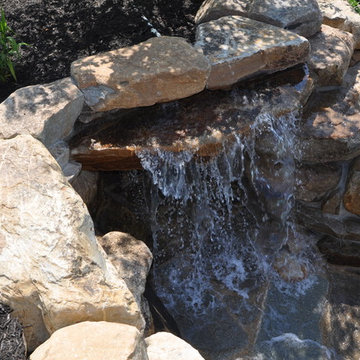 Custom Freeform Style Pool with Waterfall and Waterslide