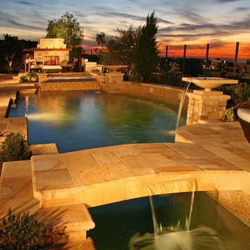 Custom Irvine Swimming Pool and Landscaping