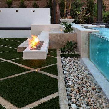 Custom Pool & Fireplace