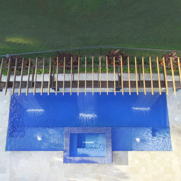 Custom Pool & Spa with Pergola in Boca Raton, Florida