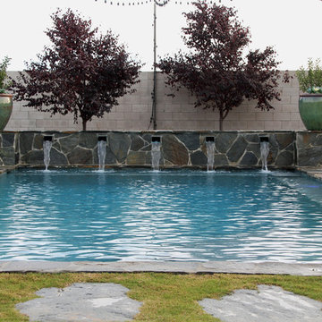 Custom Pool with Fountain
