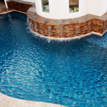 Custom Pool with Water Feature