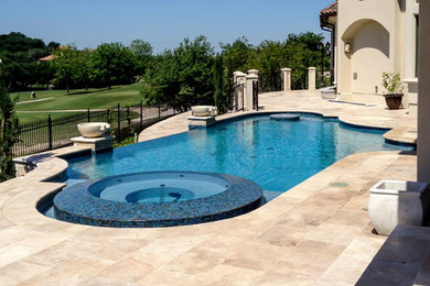 Inspiration for a transitional pool remodel in Dallas