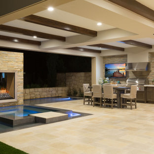 Custom Swimming Pool at Orchard Hill Model Home in Irvine