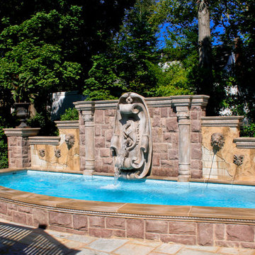 Custom Swimming Pool with Fountains NJ