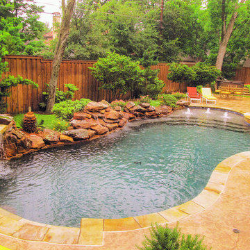 Dallas Custom Natural Freeform Pool with Grotto