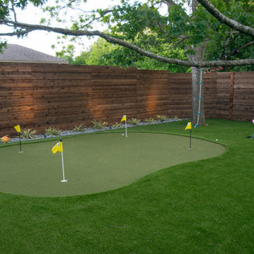 Dallas Small Modern Pool, Flush Spa with Safety Fence