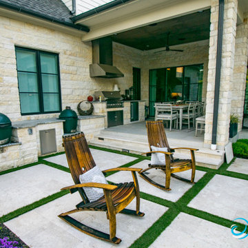 Dallas Transitional Pool, Spa and Fire Staycation