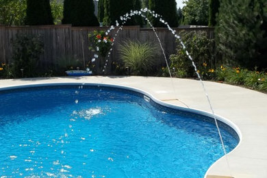 Example of a trendy pool design in Detroit