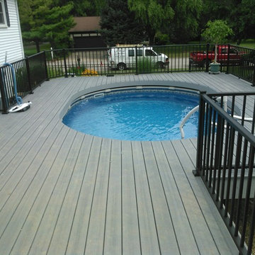 Deck Surrounding New Pool