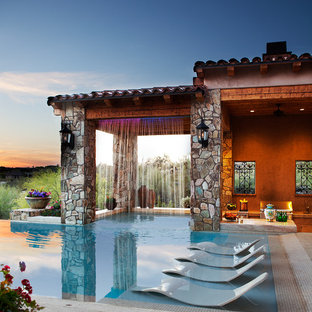 Inspiration for a mediterranean pool remodel in Phoenix