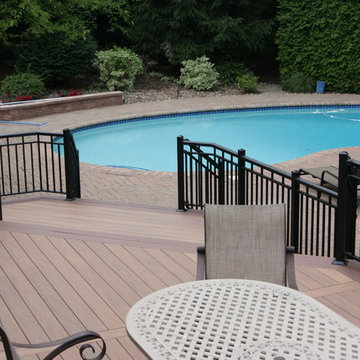 Elegant deck design from  interior to poolside
