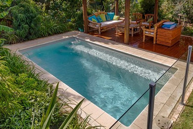 Example of an island style pool design in Perth