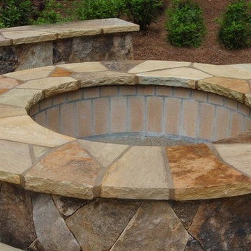 Firepit With Sitting Wall
