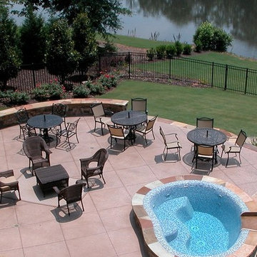 Fireplace and Spa Deck